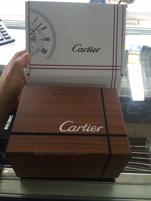 Replica Cartier Wood Watch Box / Cross sign